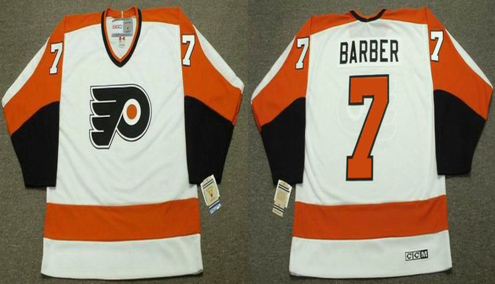 2019 Men Philadelphia Flyers #7 Barber White CCM NHL jerseys